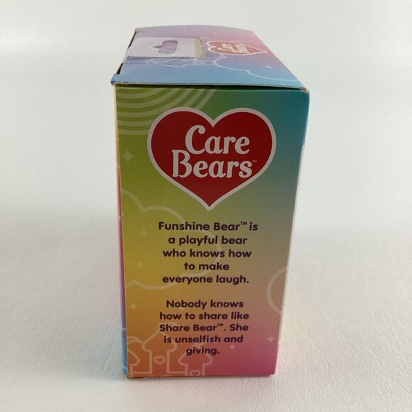 Care Bears Funshine Share Bear Collectible Flocked Poseable Figures TCFC 2024 - Picture 5 of 6